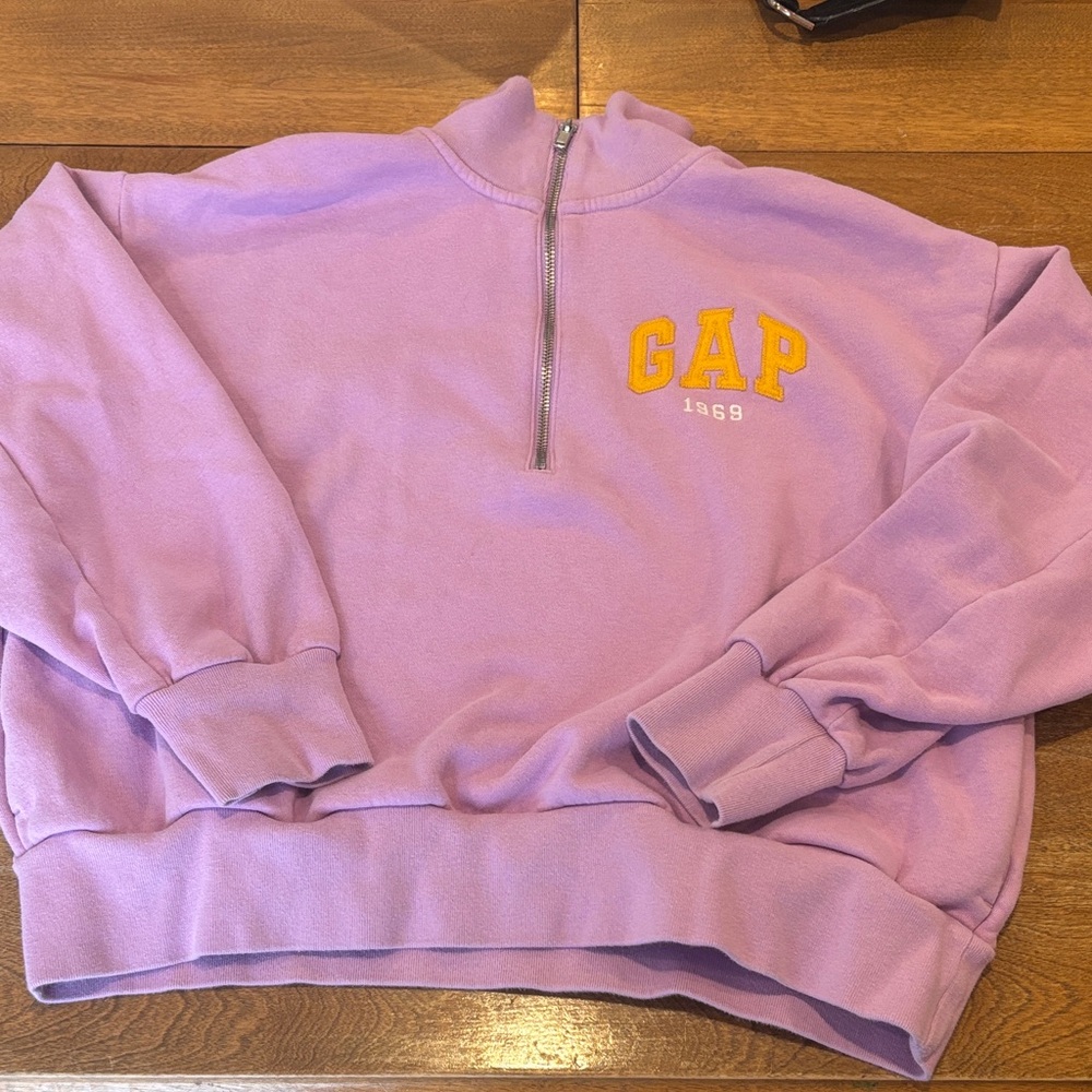 GAP Purple Quarter-Zip Sweatshirt